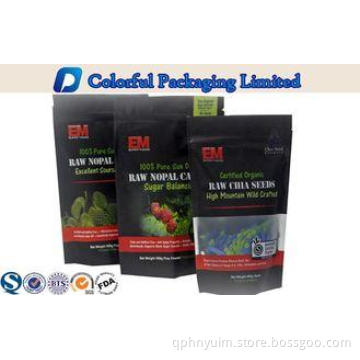 Tear Notch MOPP / VMPET reusable food packaging pouches for